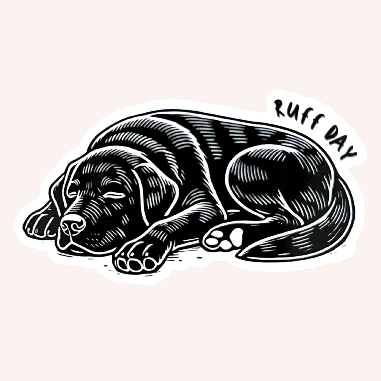 Ruff Day Dog Sticker - Mutty Prints